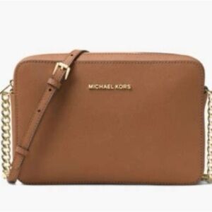Michael Kors Tan Crossbody Bag with Gold Chain